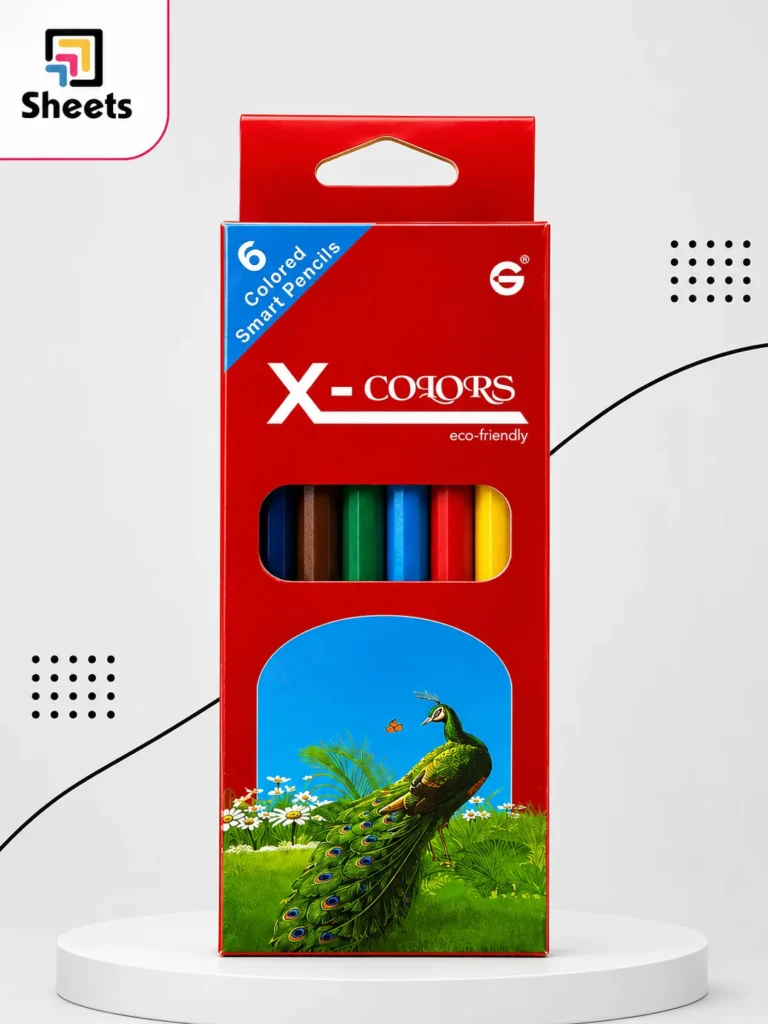 X-Colors Coloured Pencils – 6 Colors (Short)