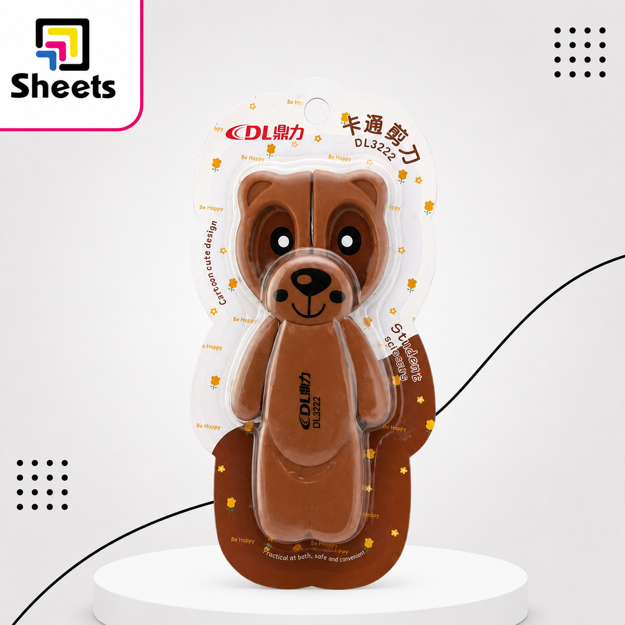 10157 Bear Cartoon Pattern Scissors - Image 1