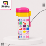 520ML Transparent Printed Water Bottle with Safety Lock