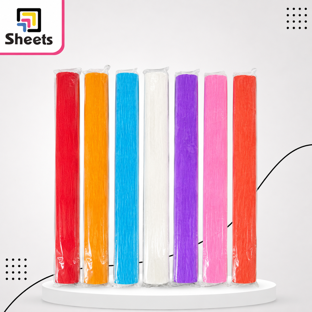 10268 - ( كود 10268 ) - ( القسم ادوات مكتبية ) - ( الصنف رول ورق كورشيه ) سعر البيع 40 Crepe Paper Roll - Image 1