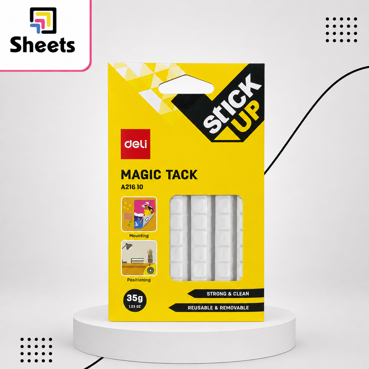 10315 - ( كود 10315 ) - ( القسم ادوات مكتبية ) - ( الصنف deli magic tack 35g ) سعر البيع 55 Deli Magic Tack 35g - Image 1