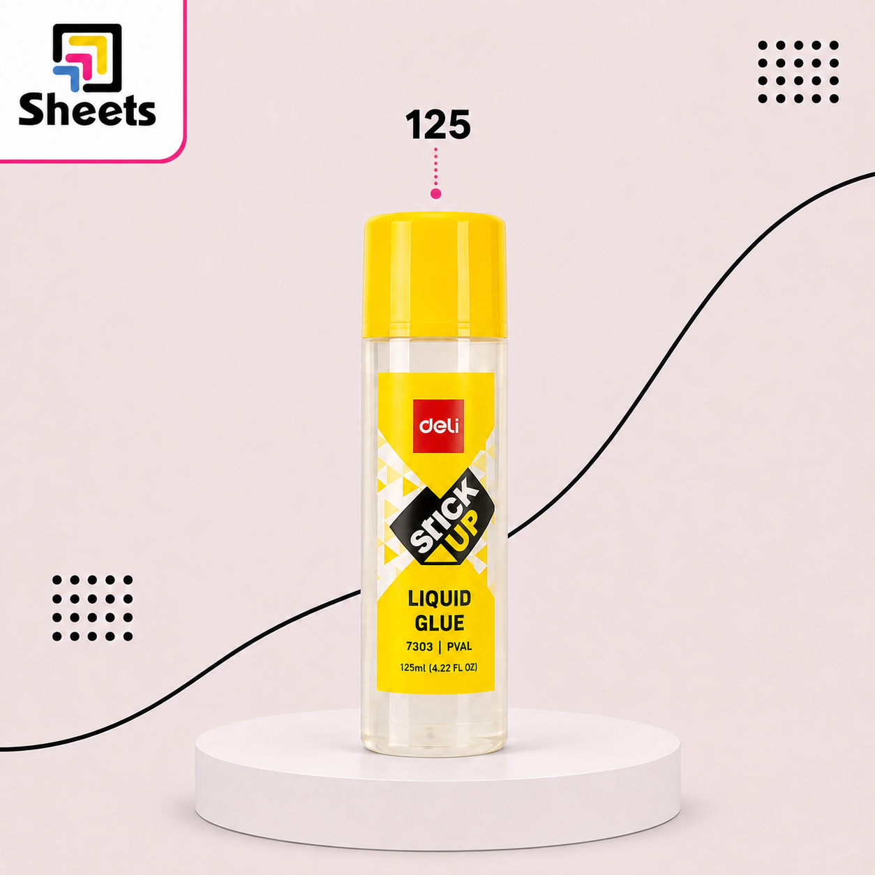 10329 - ( كود 10329 ) - ( القسم ادوات مكتبية ) - ( الصنف deli stick up liquid glue 125ml ) سعر البيع 50 Deli Stick Up Liquid Glue – 125ml - Image 1