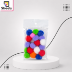 Small Colorful Pom Poms Bag