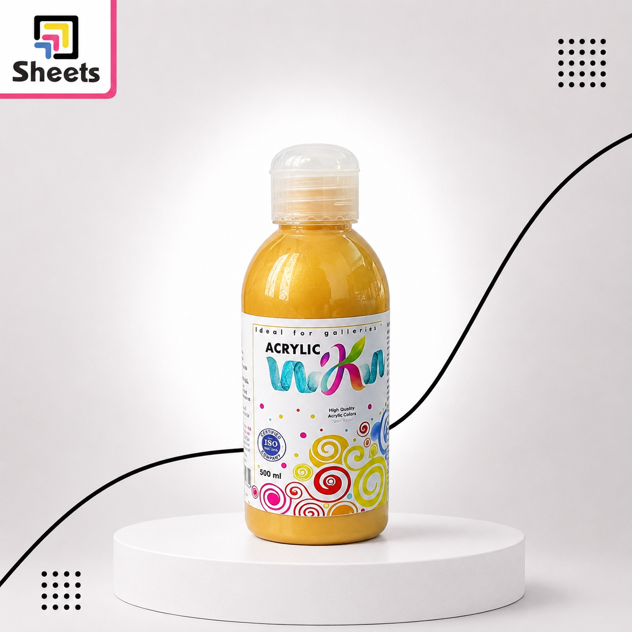 6058 - ( كود 6058 ) - ( القسم ادوات مكتبية ) - ( الصنف WKW Bottle 600ML Acrylic Colors ) سعر البيع 170 WKW 600ML Acrylic Colors Bottle - Image 1