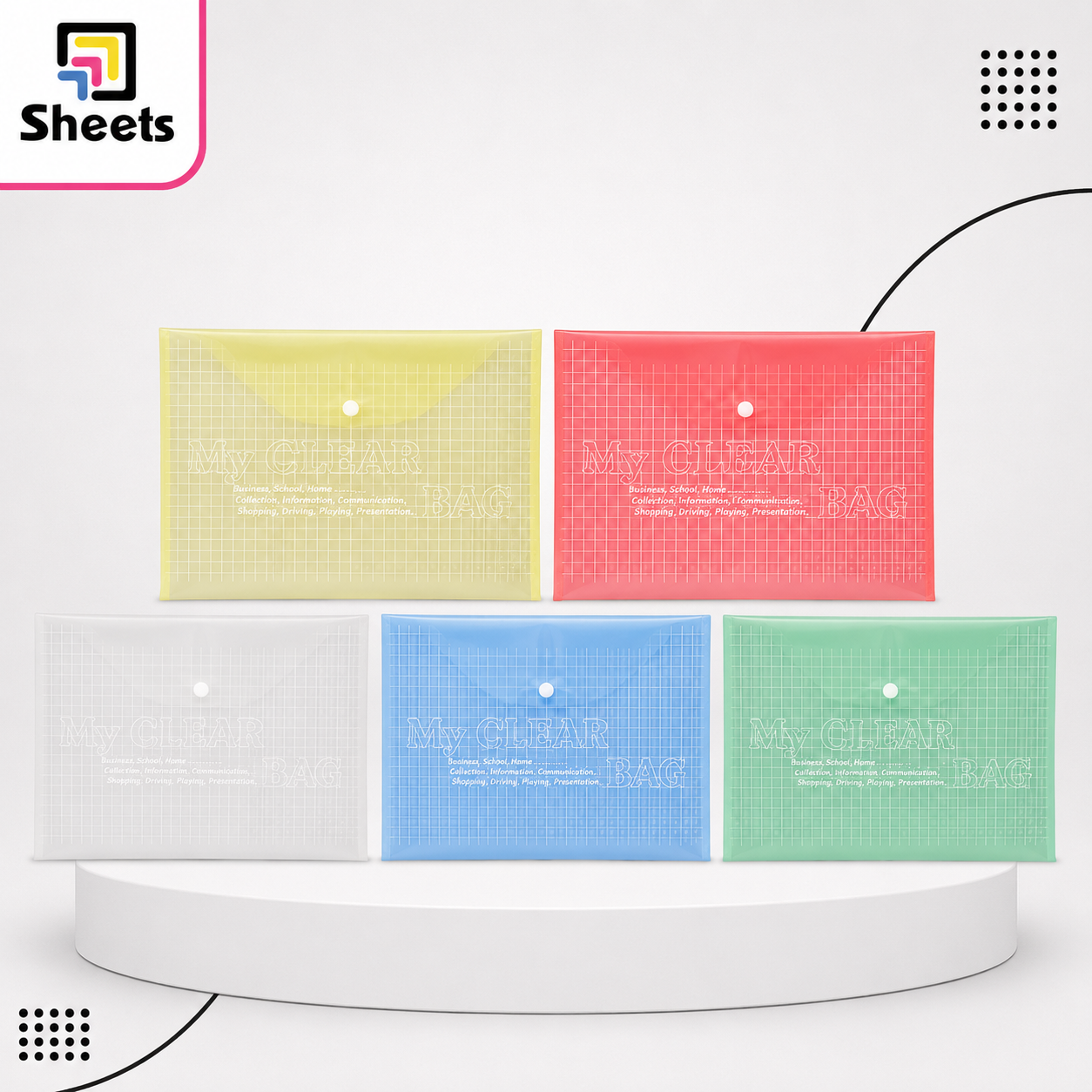 7396 - ( كود 7396 ) - ( القسم ادوات مكتبية ) - ( الصنف My Clear bag Paper Capsule Folder ) سعر البيع 10 (5) My Clear Bag Paper Capsule Folder - Image 1