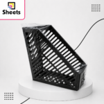 Black Plastic Magazine File Holder 