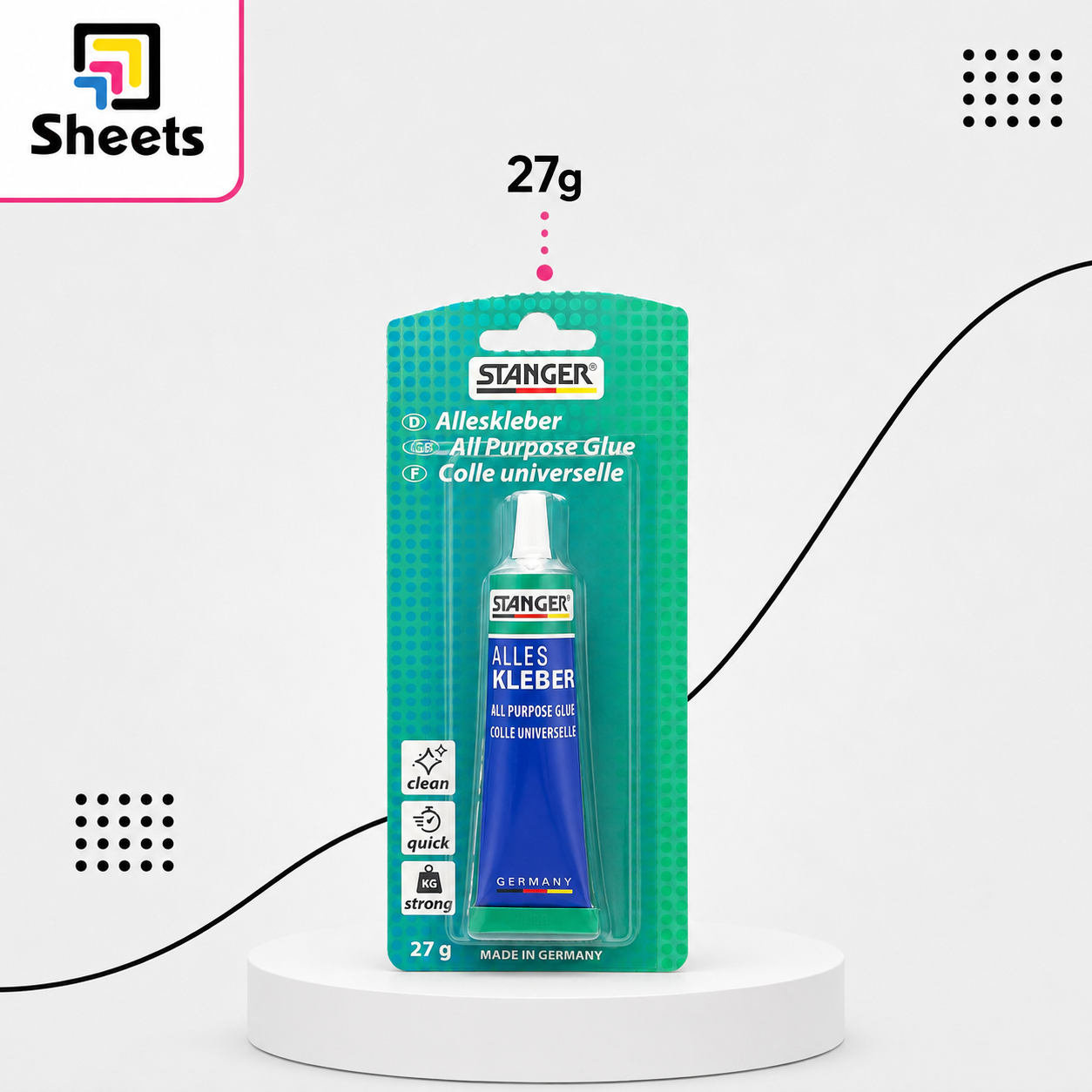 8733 - ( كود 8733 ) - ( القسم ادوات مكتبية ) - ( الصنف Stanger Super Glue 27g ) سعر البيع 60 Stanger All Purpose Glue 27g - Image 1