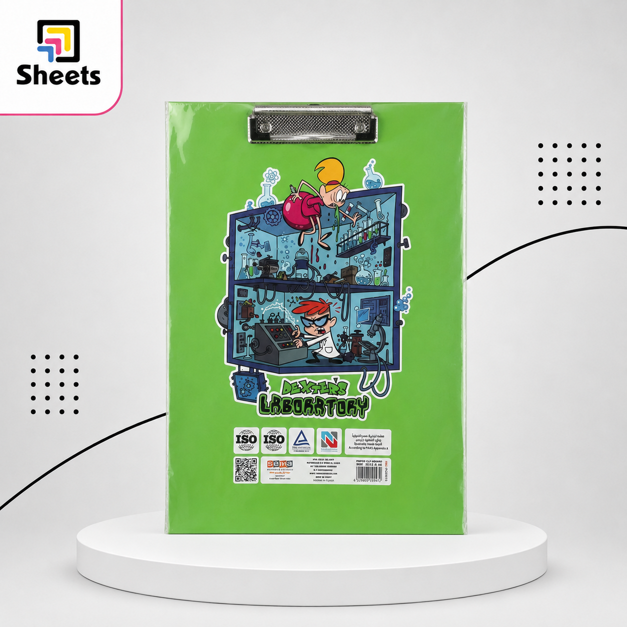 9204 - ( كود 9204 ) - ( القسم ادوات مكتبية ) - ( الصنف Clip Board Sema cartoon ) سعر البيع 20 (3) Sema Cartoon Clip Board – Green Dexter Design - Image 1