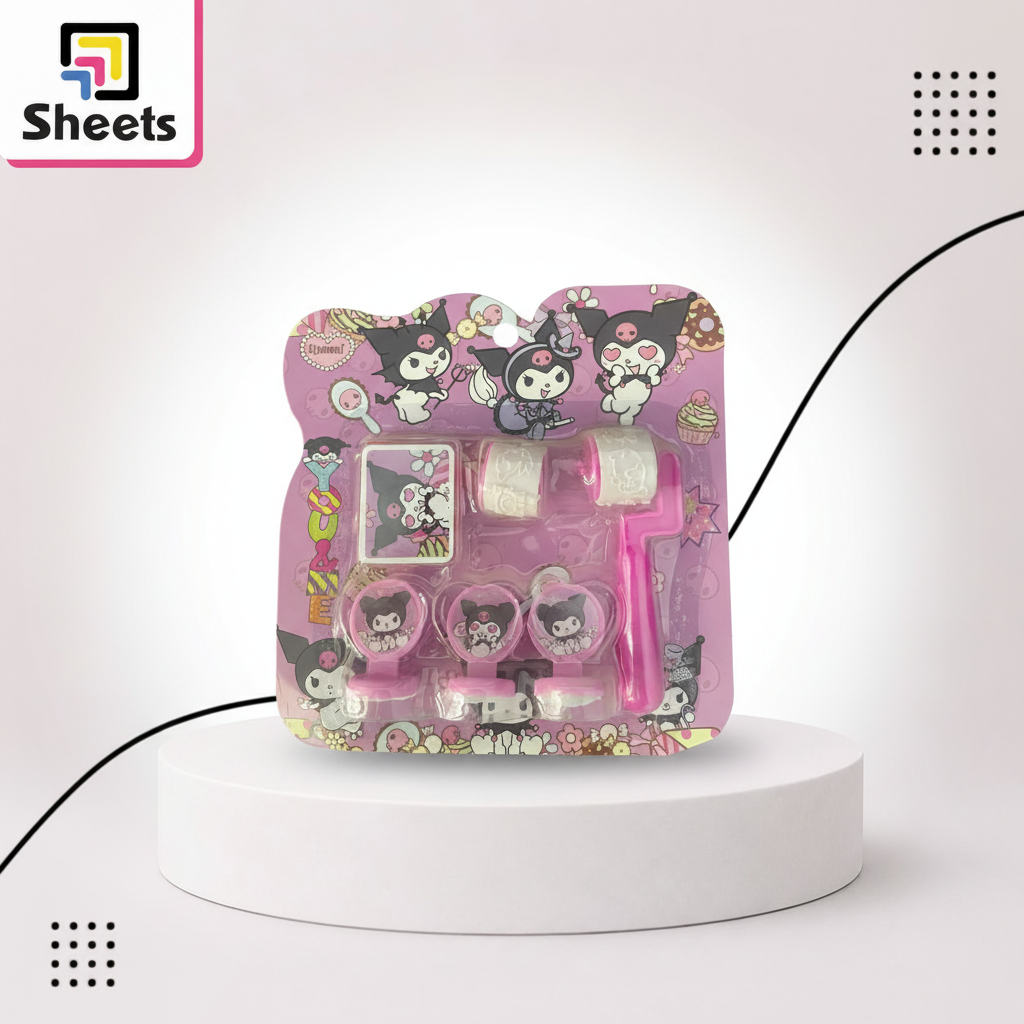 9451 - ( كود 9451 ) - ( القسم ادوات مكتبية ) - ( الصنف كرت سامب 8818 ) سعر البيع 50 (2) Pink Stamp Kit - Image 1