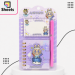 Purple Labubu Sticky Notes Set with Mini Notebook & Pen