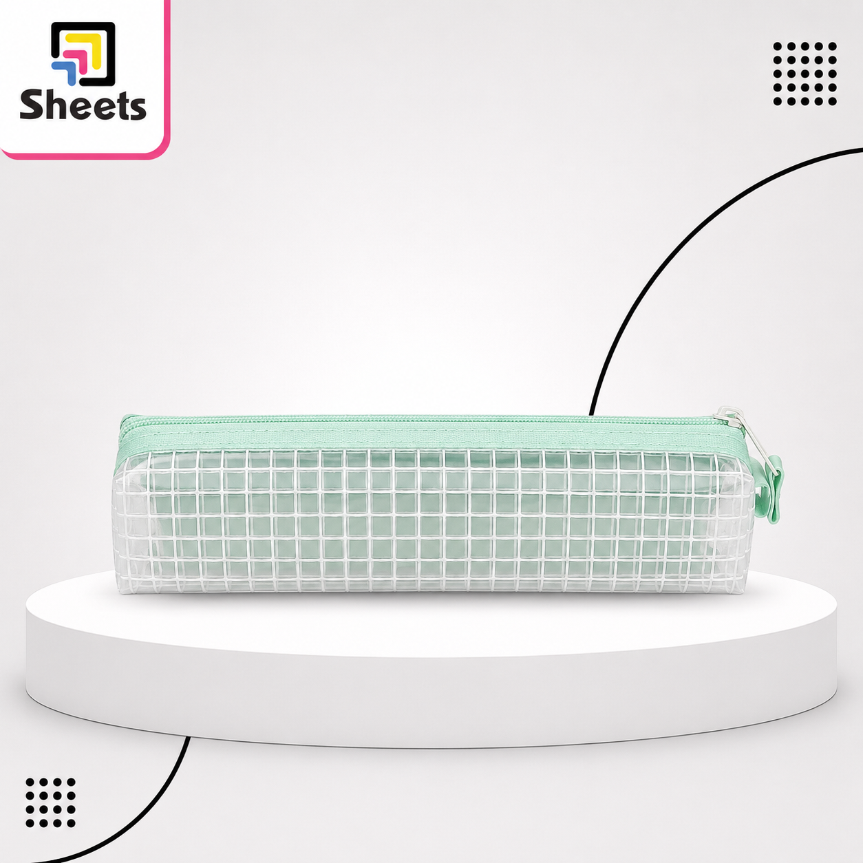 ChatGPT Image Aug 12, 2026, 11_48_36 AM Transparent Mesh Pencil Case – Green - Image 1