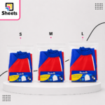 Panda Waterproof Mesh Kids Apron – Red & Blue