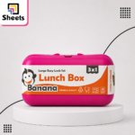 Banana 1.2L 3-in-1 Pink Lunch Box