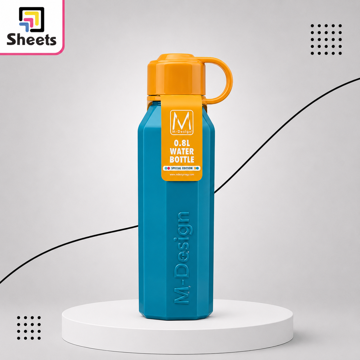 ChatGPT Image Aug 16, 2026, 10_36_03 AM M.Design 800ml Green & Orange Water Bottle - Image 1