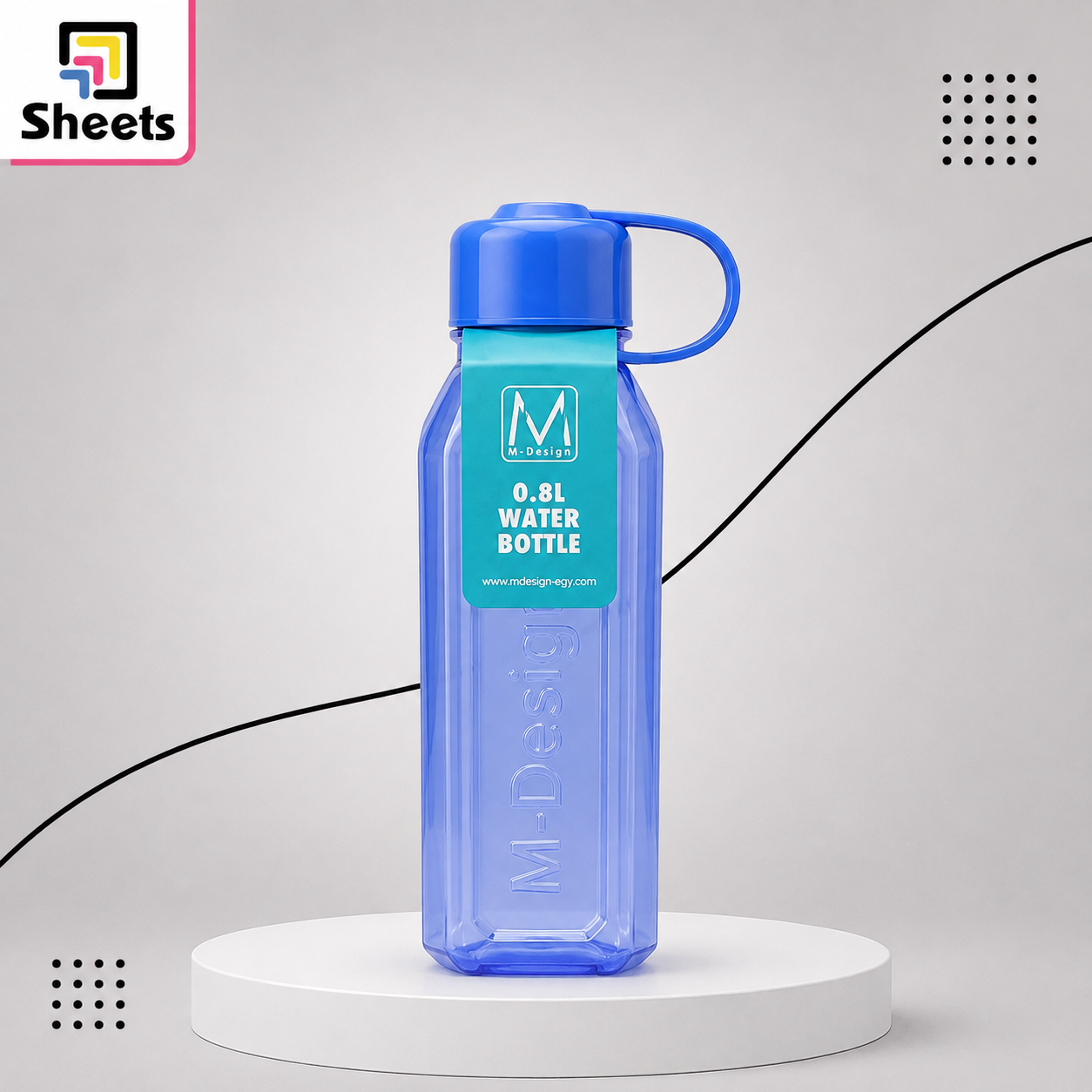 ChatGPT Image Aug 16, 2026, 11_00_09 AM M.Design 800ml Transparent Blue Water Bottle - Image 1