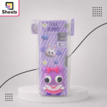 Magnetic Pencil Case with Moving Eyes – Purple
