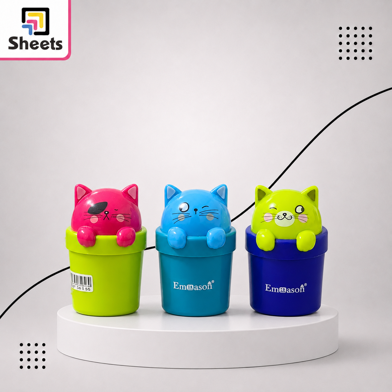 ChatGPT Image Aug 18, 2026, 12_50_37 PM Cat Pencil Sharpener – 3 Colors - Image 1