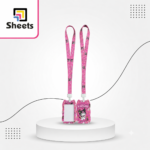 Kuromi Character Vertical ID Card Holder with Printed Lanyard