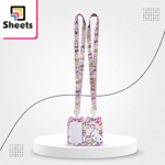 Hello Kitty Character Vertical ID Card Holder with Printed Lanyard