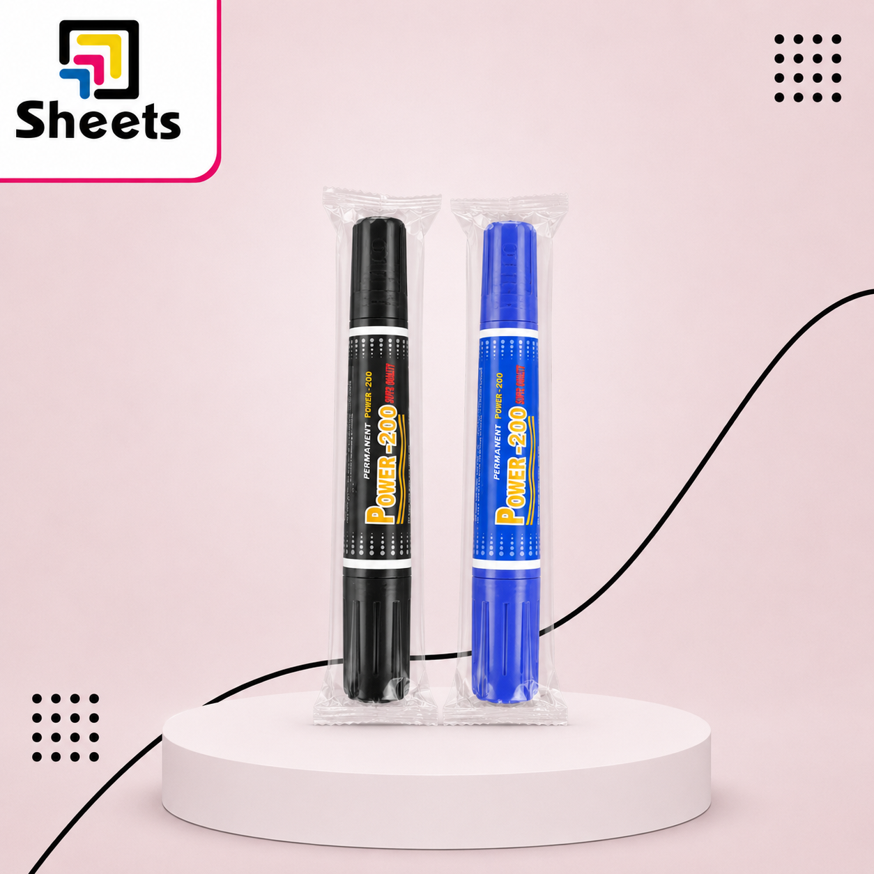 ChatGPT Image Aug 8, 2026, 11_56_33 AM Power 200 Double Tip Permanent Marker - Image 1