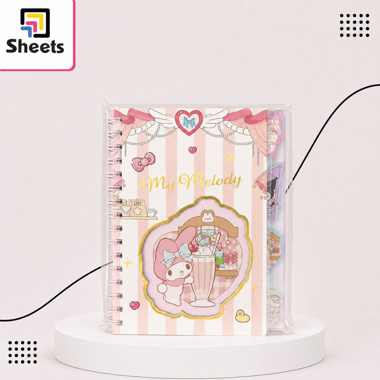 ChatGPT Image Aug 9, 2026, 02_27_04 PM My Melody Hard Cover Spiral Notebook - Image 1