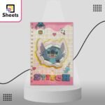 Pink Hard Cover Spiral Notebook – Stitch Design