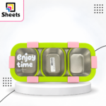 Stainless Steel Lunch Box – Pink- Enjoy Time