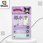Kuromi Sticky Notes Set – 6 Pieces (Purple)