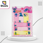 Stitch & Angel Sticky Notes Set – 6 Pieces (Pink)