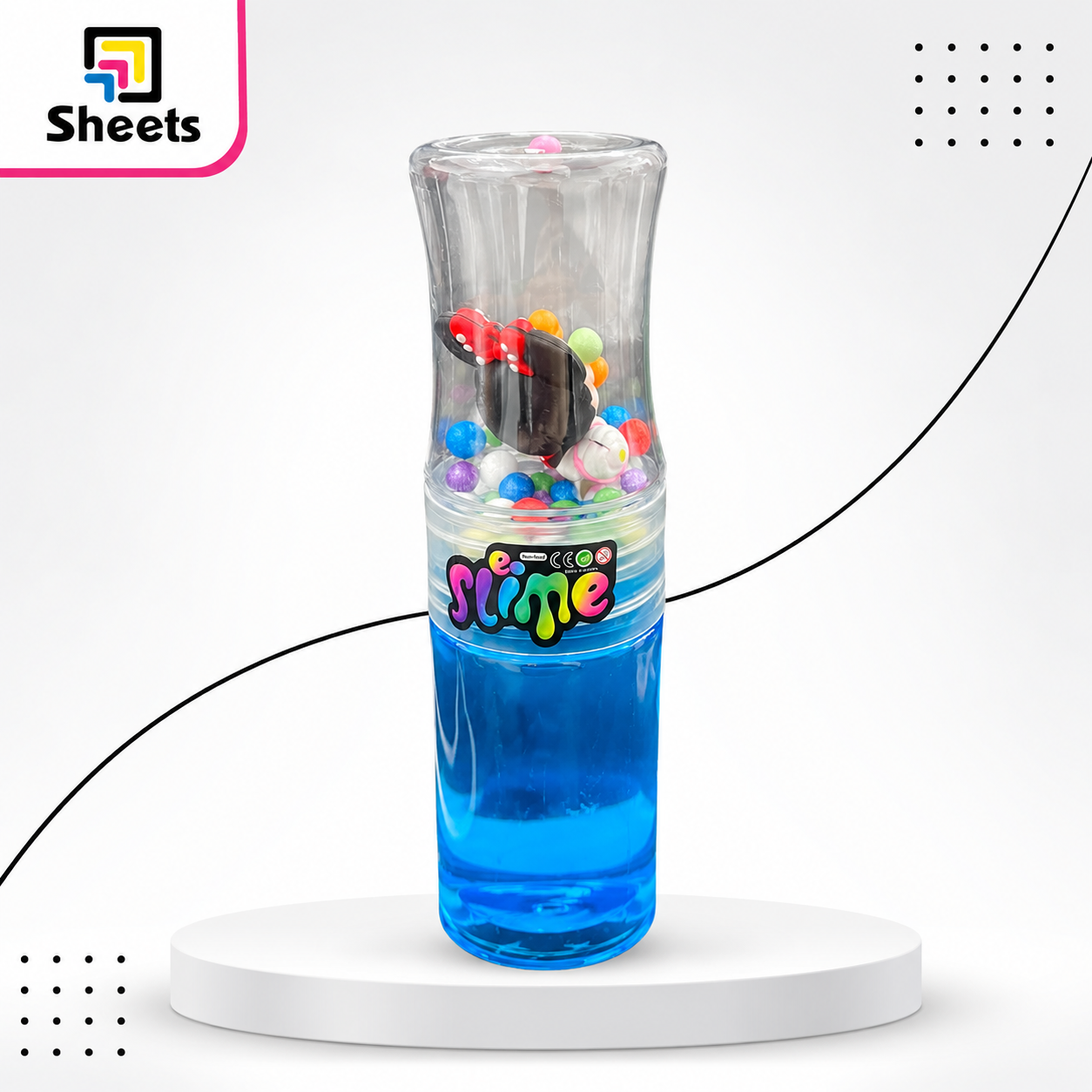 10579 - ( كود 10579 ) - ( القسم ادوات مكتبية ) - ( الصنف سلايم-50 ) سعر البيع 50 Slime with Toy - Image 1