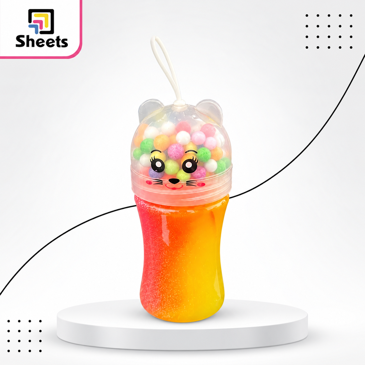 10581 - ( كود 10581 ) - ( القسم ادوات مكتبية ) - ( الصنف سلايم-45 ) سعر البيع 45 Slime with Toy - Image 1