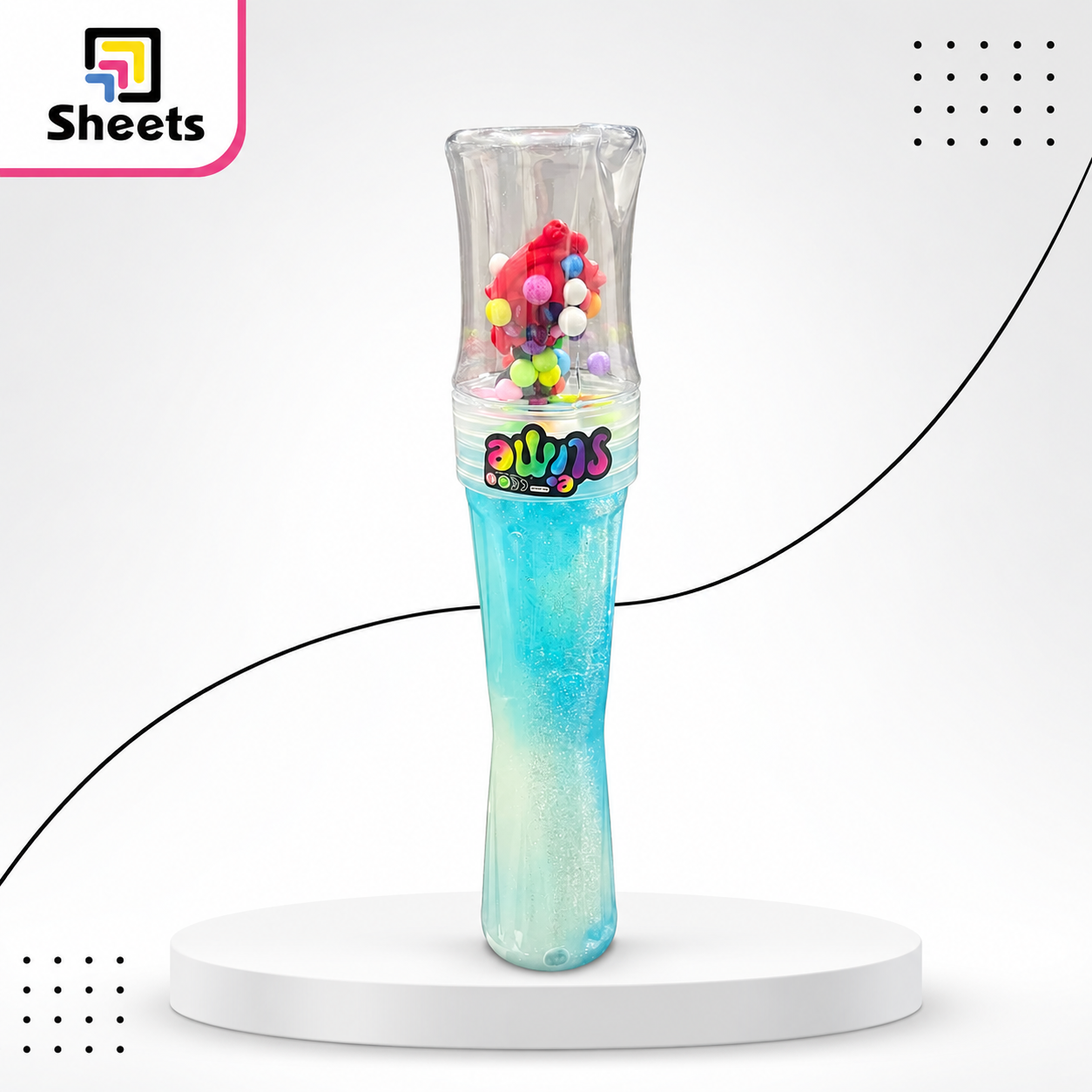 10582 - ( كود 10582 ) - ( القسم ادوات مكتبية ) - ( الصنف سلايم-70 ) سعر البيع 70 Slime with Toy - Image 1