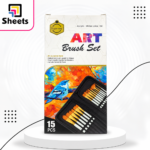 Professional Art Paint Brush Set with Zipper Pouch – 15 Pieces