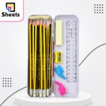 Stripe HB Pencil Set – 12 Pieces with Sharpener & Eraser - Image 2