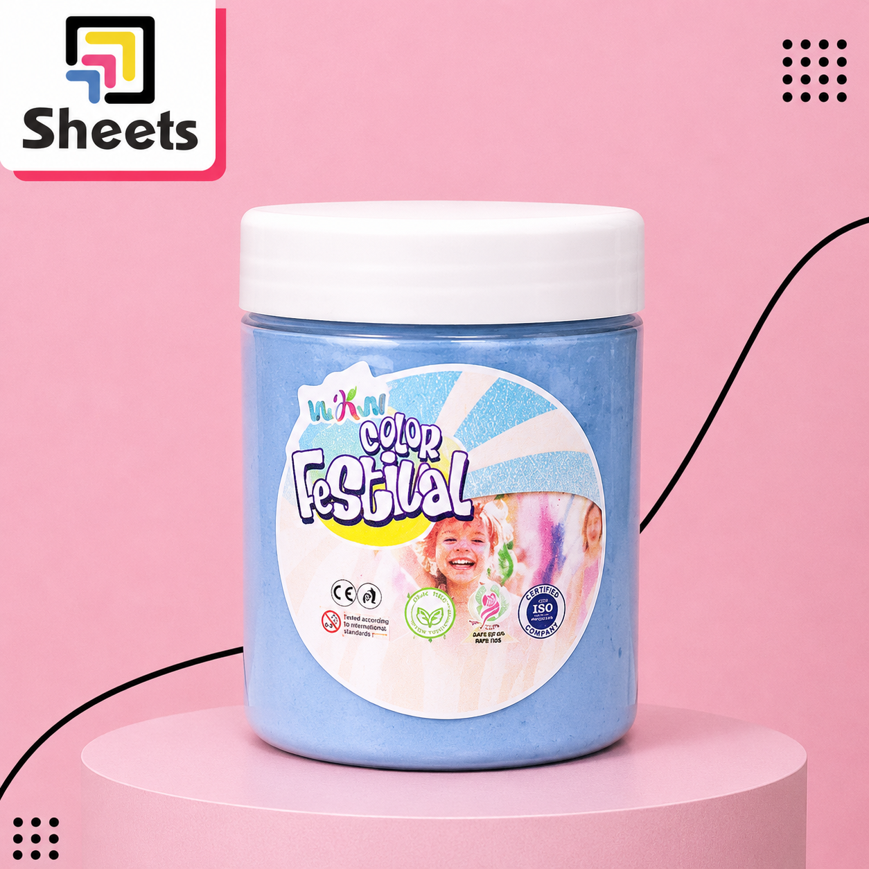 6035 - ( كود 6035 ) - ( القسم ادوات مكتبية ) - ( الصنف WKW - Festival color 150ML ) سعر البيع 50 (2) WKW 150ML Festival Color (Baby Blue) - Image 1