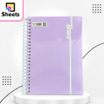 Bravo Hard Cover 5-Subject Notebook – 186 Sheets (Purple)