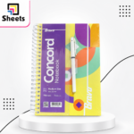 Bravo Concord 7-Subject Short Notebook – 198 Sheets (Yellow & Purple)