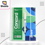 Bravo Concord 7-Subject Short Notebook – 198 Sheets (Green & Blue)