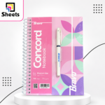 Bravo Concord 7-Subject Short Notebook – 198 Sheets (Pink)