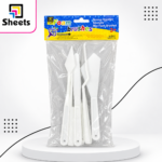 Plastic Clay Modeling & Sculpting Tool Set – 6 Pieces (White)