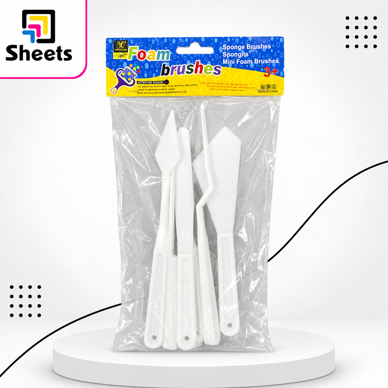 6733 - ( كود 6733 ) - ( القسم ادوات مكتبية ) - ( الصنف طقم نحت بلاستيك6ق ) سعر البيع 25 Plastic Clay Modeling & Sculpting Tool Set – 6 Pieces (White) - Image 1