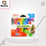 Carioca-24 Colors Maxi Wax Crayons 