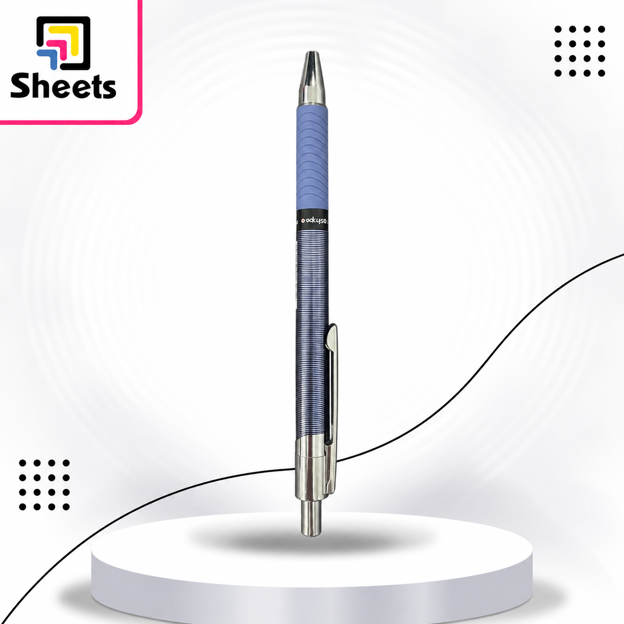 9717 - ( كود 9717 ) - ( القسم ادوات مكتبية ) - ( الصنف قلم جاف بيانو 011-007 ) سعر البيع 25blue Piano blue-Ball Pen - Image 1