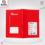 Sheets Lined Notebook – 100 Sheets A4 (Red)