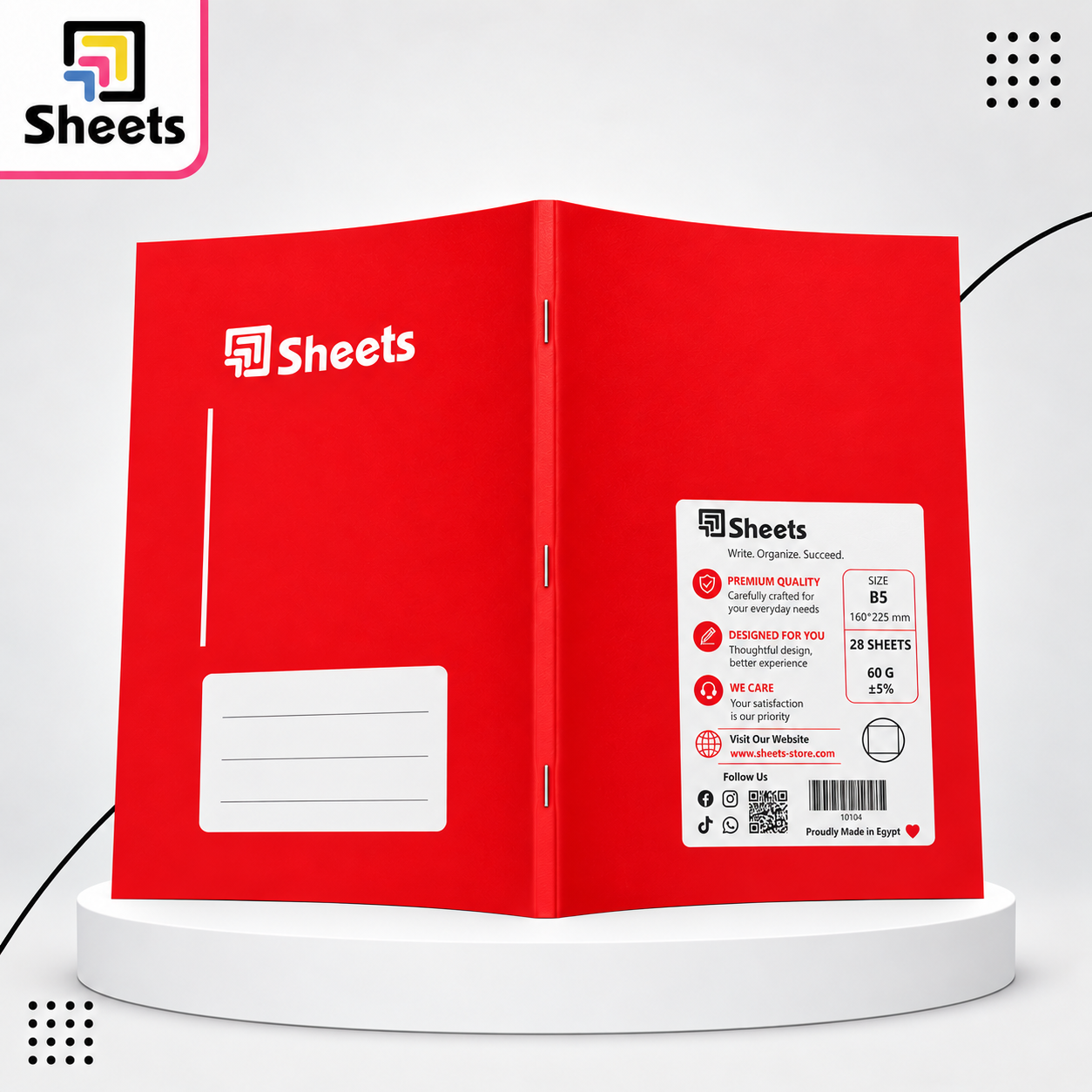ChatGPT Image Sep 28, 2026, 01_31_21 PM Sheets lined Notebook A5 – 28 Sheets (Red) - Image 1