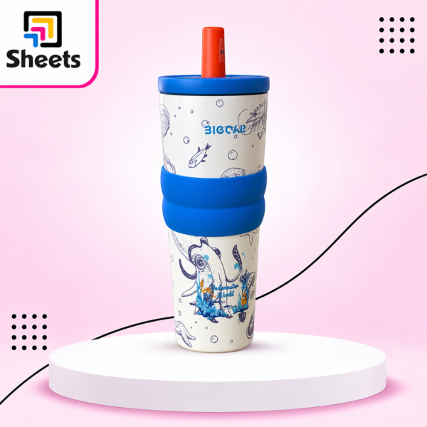 BIGCAR Underwater Thermal Mug – 710ml – Blue & White