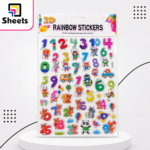 Rainbow Number Stickers