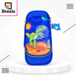 Dinosaur Space Pencil Case – Blue