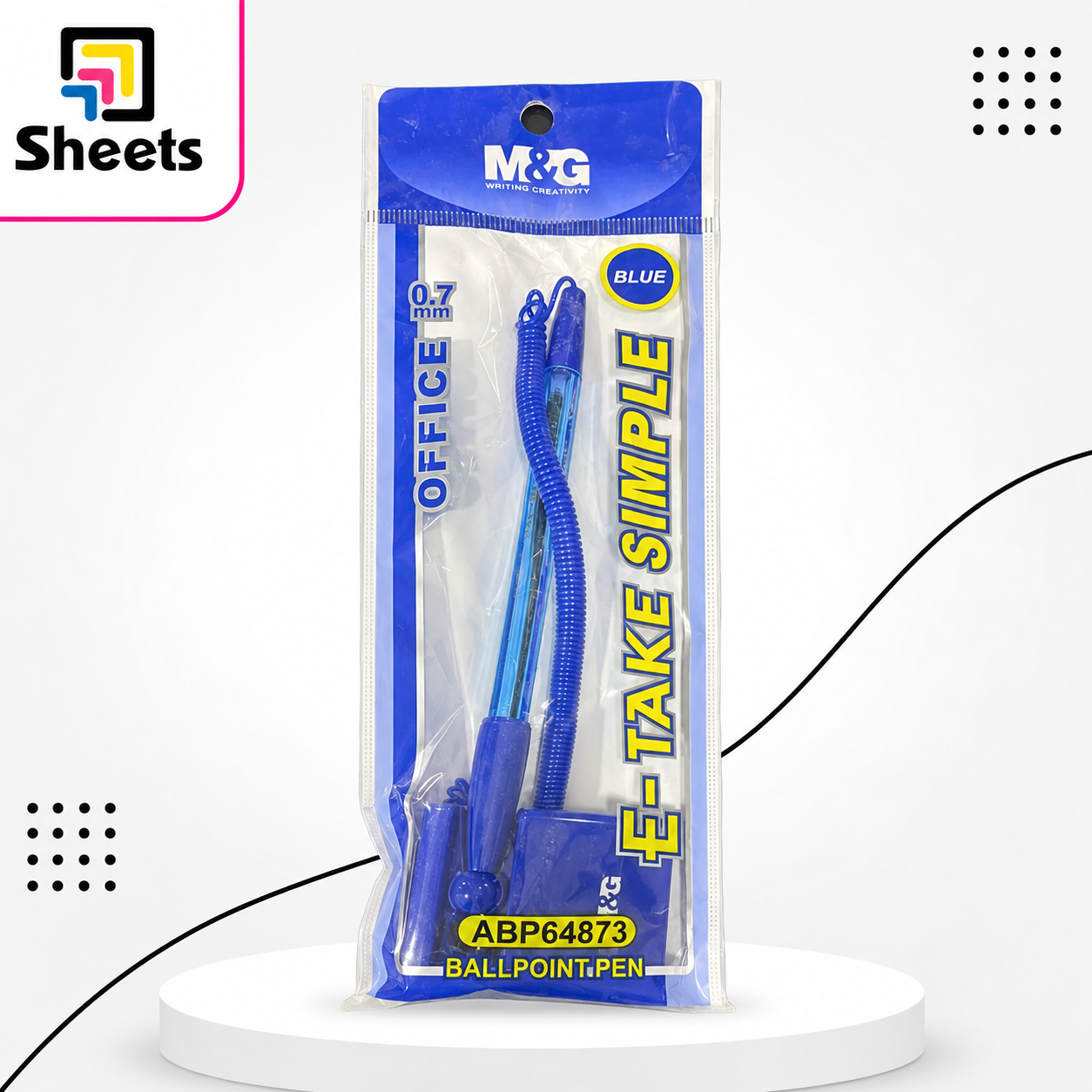 6186 - ( كود 6953787301676 ) - ( القسم ادوات مكتبية ) - ( الصنف MG Office pen - Blue ) سعر البيع 35 MG Office Pen – Blue - Image 1