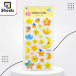 Twinkle Stars Stickers – Cute Stars, Moon & Cloud Designs